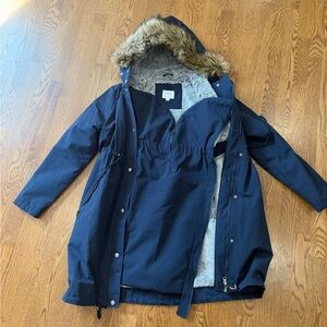 Seraphine Navy Blue 3 -in -1 Winter Maternity Parka